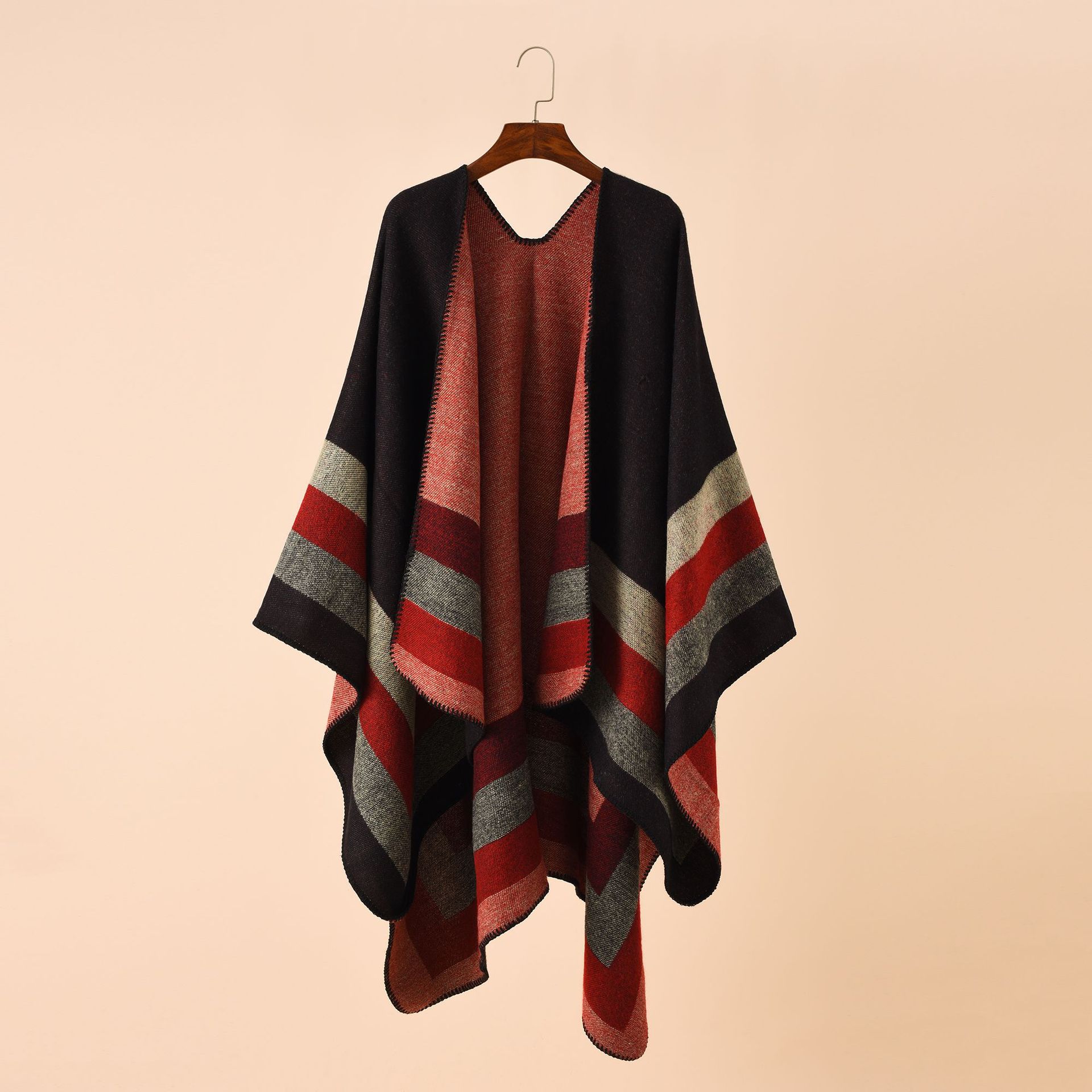 Women'S Fashion Poncho - 2024 New Fashion Winter Warm Plaid