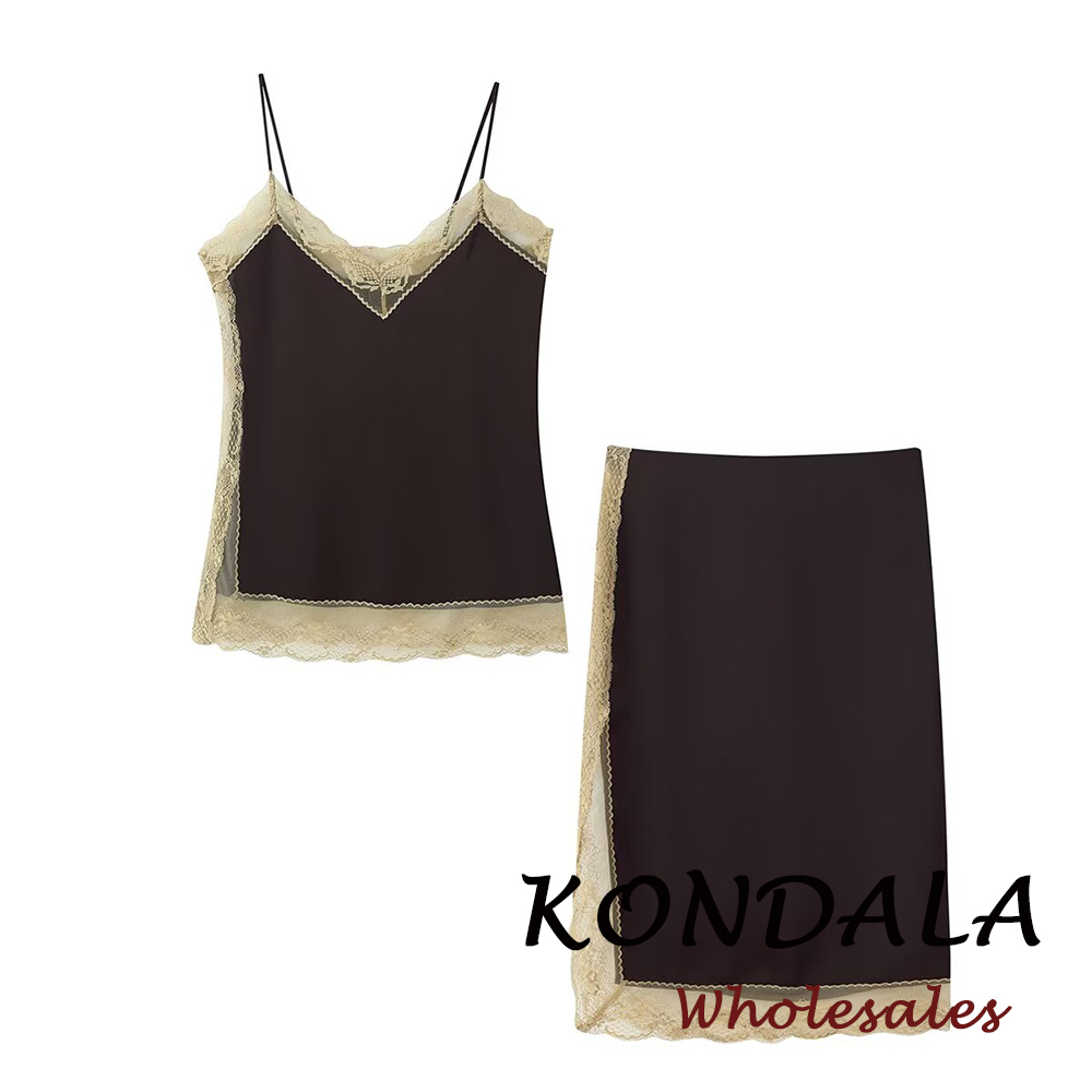 Women Fashion Vest - KONDALA Chic Fashion 2026 Brown Sexy