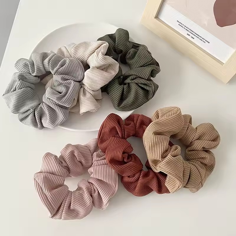 Women Fashion Japan - Wholesale 1/6pcs/pack Women Girls Microfiber Scrunchie