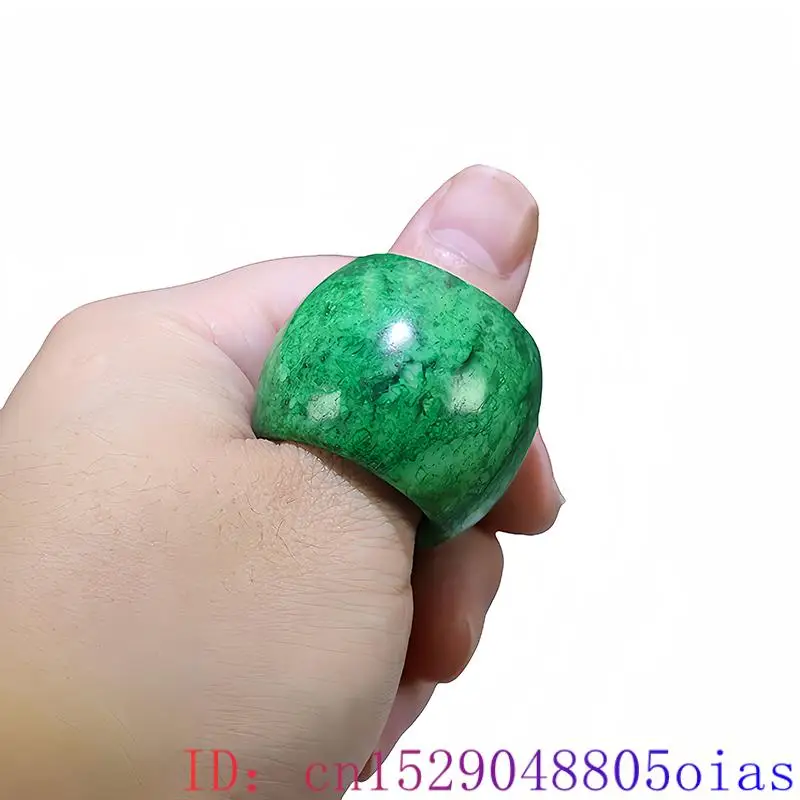 22mm Green Real Jade Rings for - Women Fashion Jewellery avis et prix