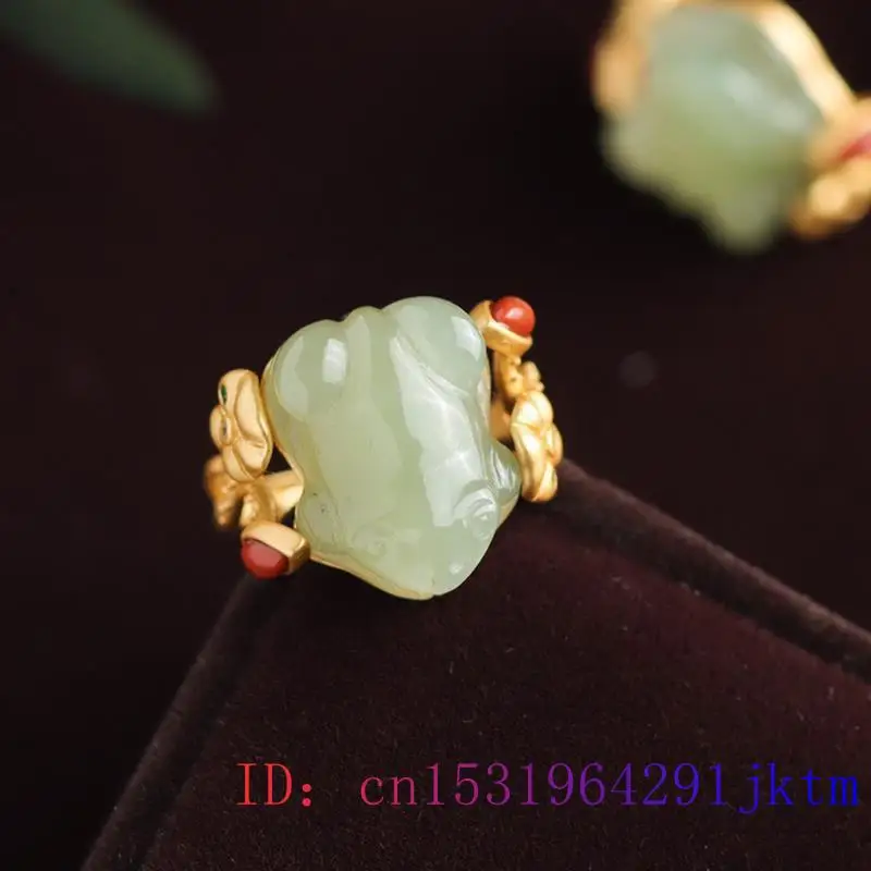 Green Jade Frog Rings Charms N - Women Fashion Jewellery avis et prix