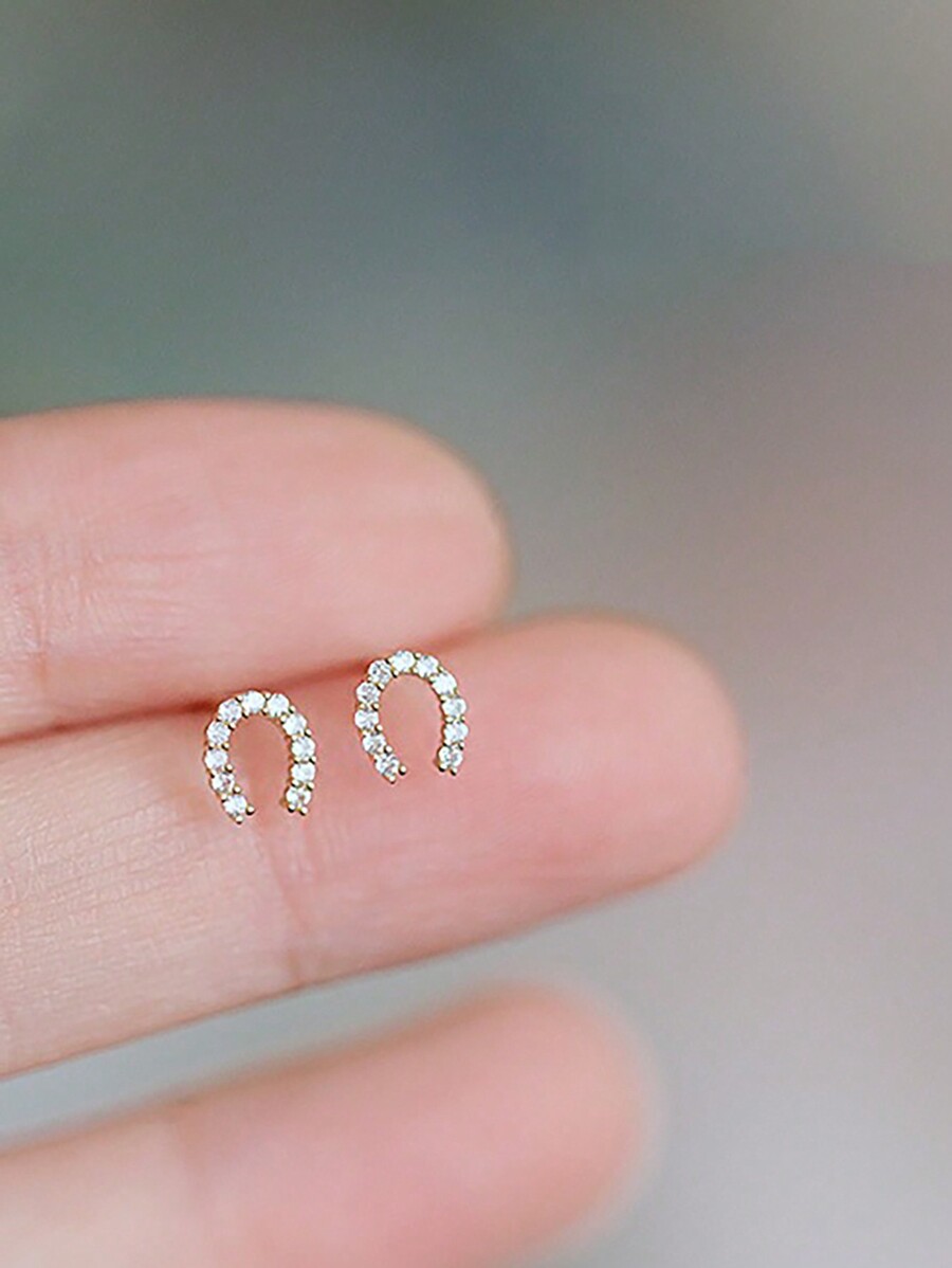 Small Horseshoe-Shaped Cubic Z - Women'S Fashion Earrings avis et prix