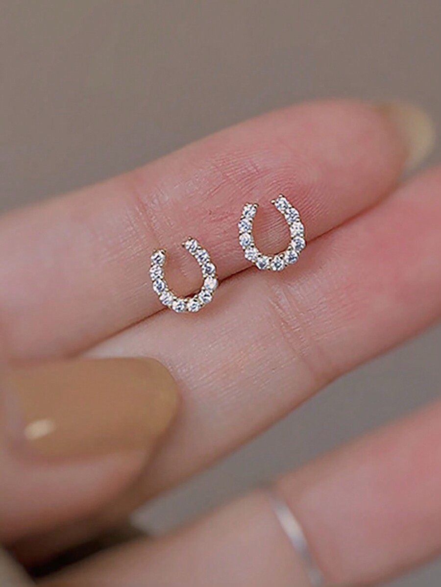 Small Horseshoe-Shaped Cubic Z - Women'S Fashion Earrings avis et prix