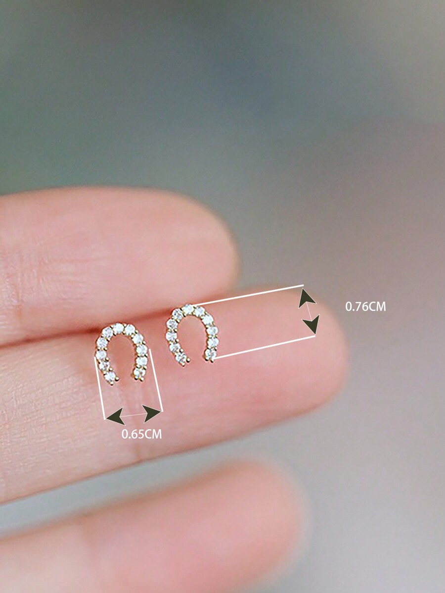 Small Horseshoe-Shaped Cubic Z - Women'S Fashion Earrings avis et prix