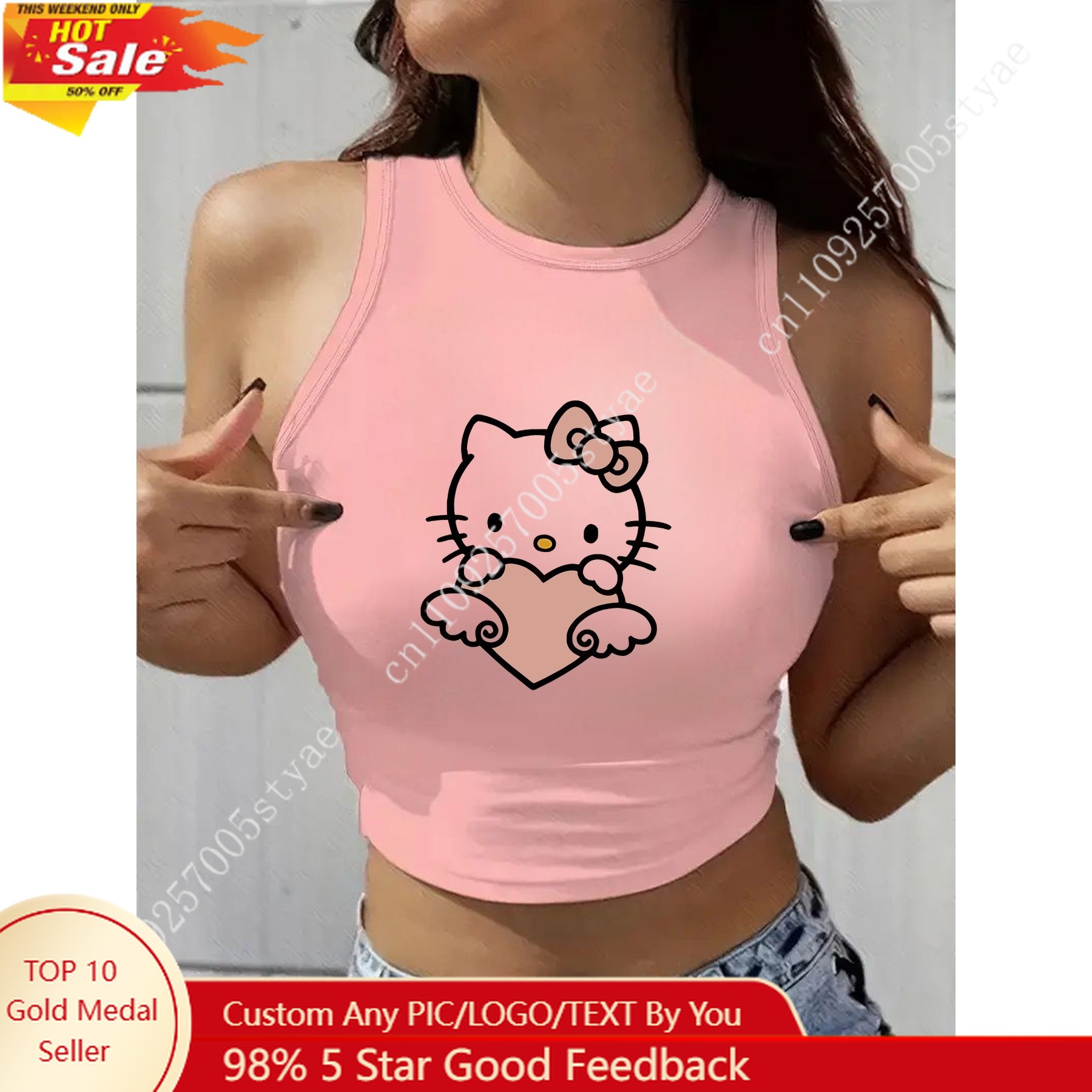HELLO KITTY Classic Round Neck - Women Fashion Vest avis et prix