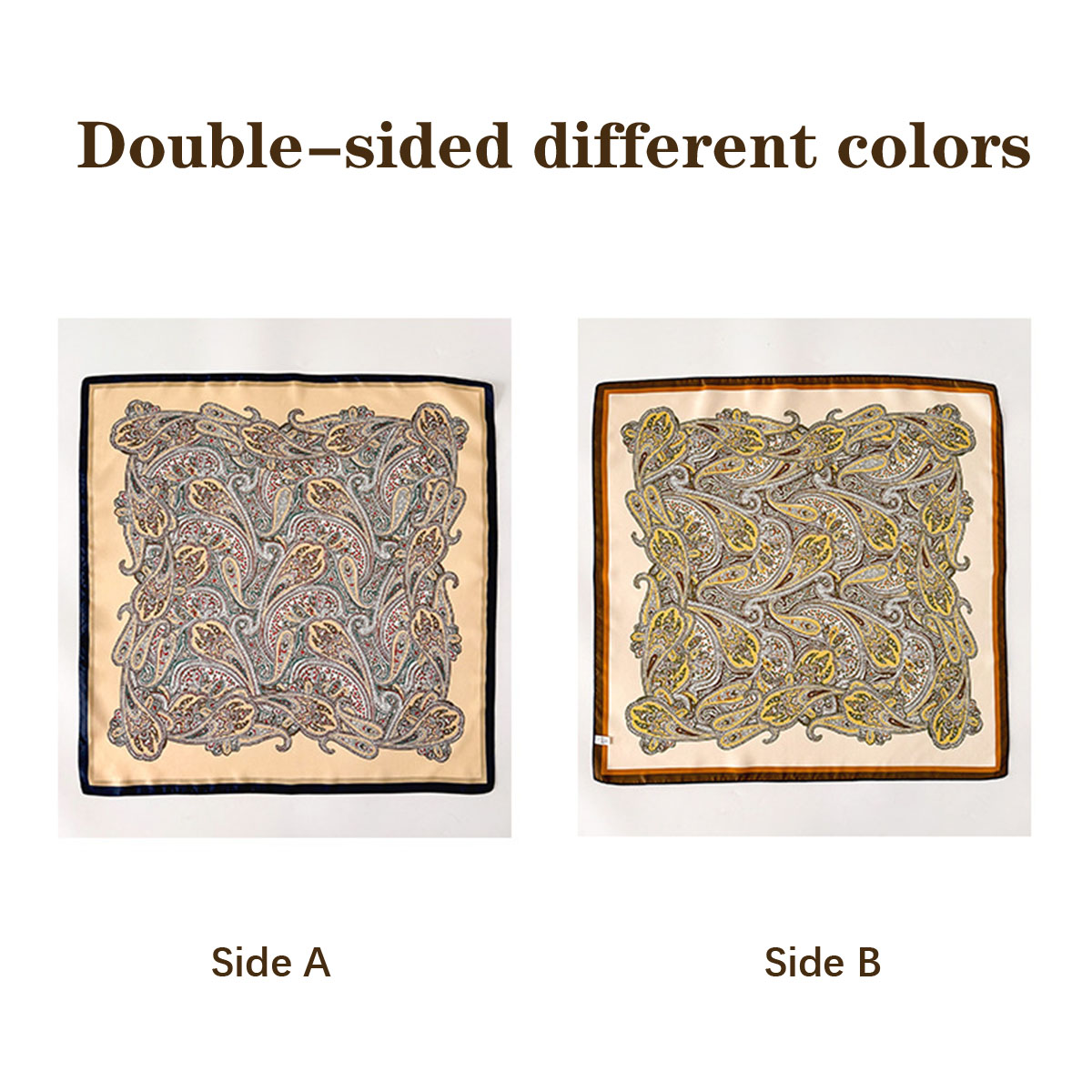 100% Natural Silk Square Scarf - Women'S Fashion Poncho avis et prix
