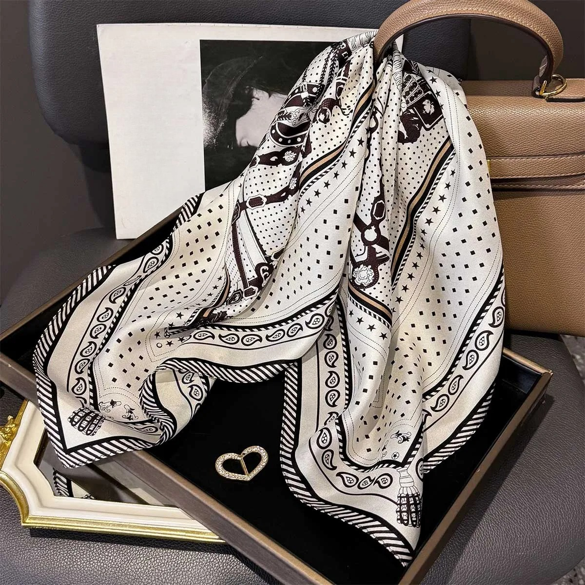 100% Natural Silk Square Scarf - Women'S Fashion Poncho avis et prix