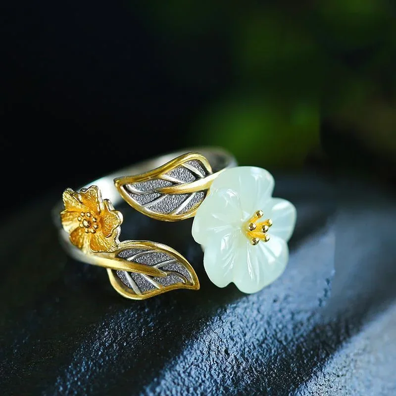 925 Silver White Hetian Jade F - Women Fashion Jewellery avis et prix
