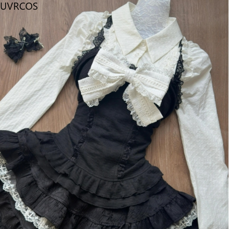 Y2k Aesthetic Lolita Style 3 P - Women Fashion Japan avis et prix