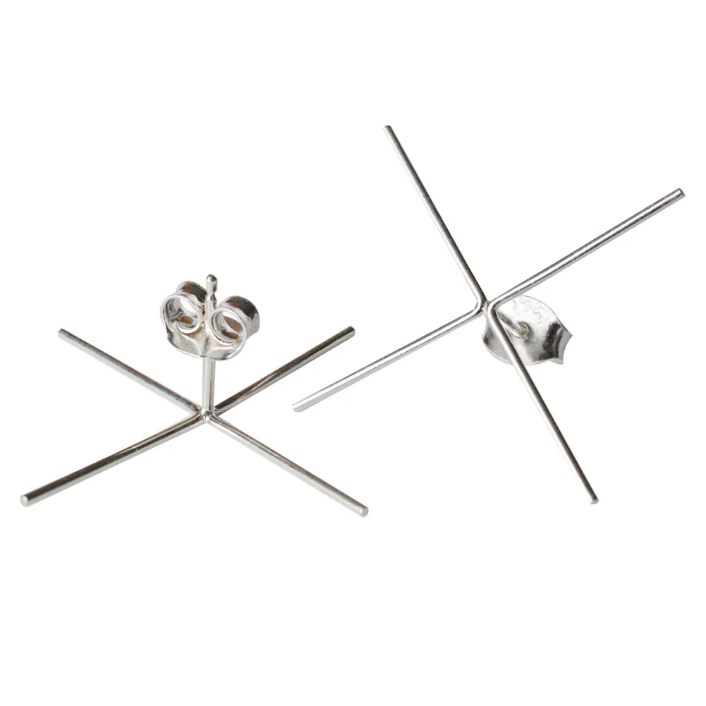 Solid 925 Sterling Silver Stud - Women'S Fashion Earrings avis et prix