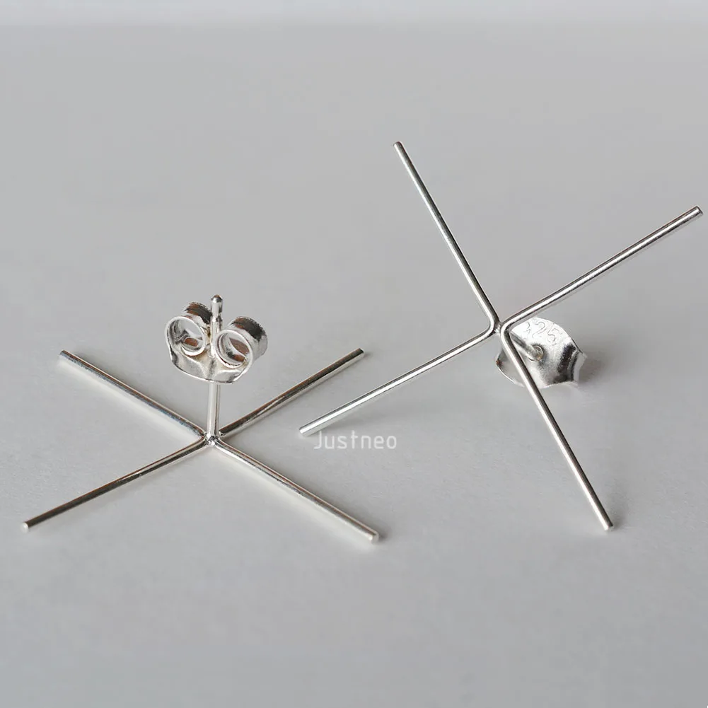 Solid 925 Sterling Silver Stud - Women'S Fashion Earrings avis et prix