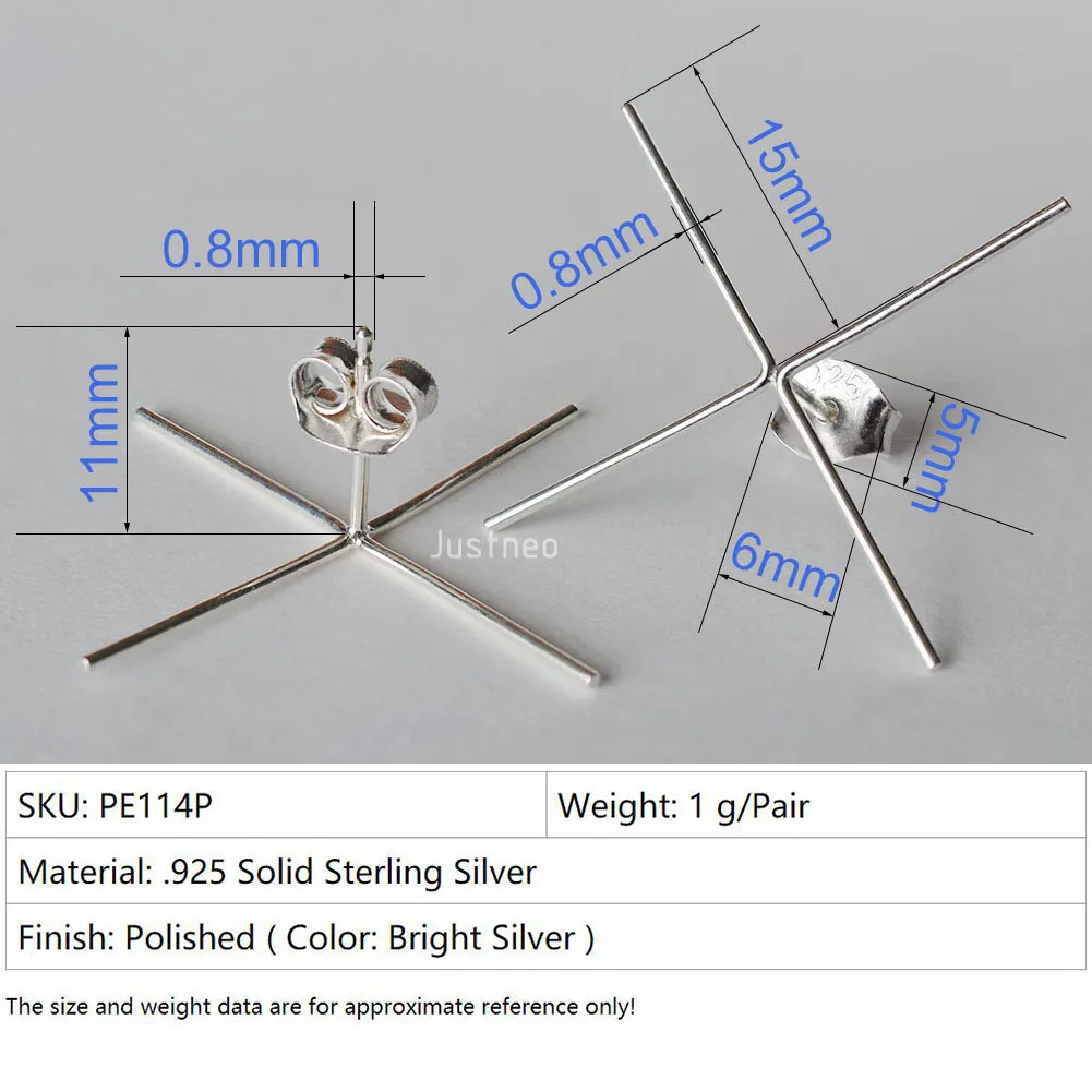 Solid 925 Sterling Silver Stud - Women'S Fashion Earrings avis et prix