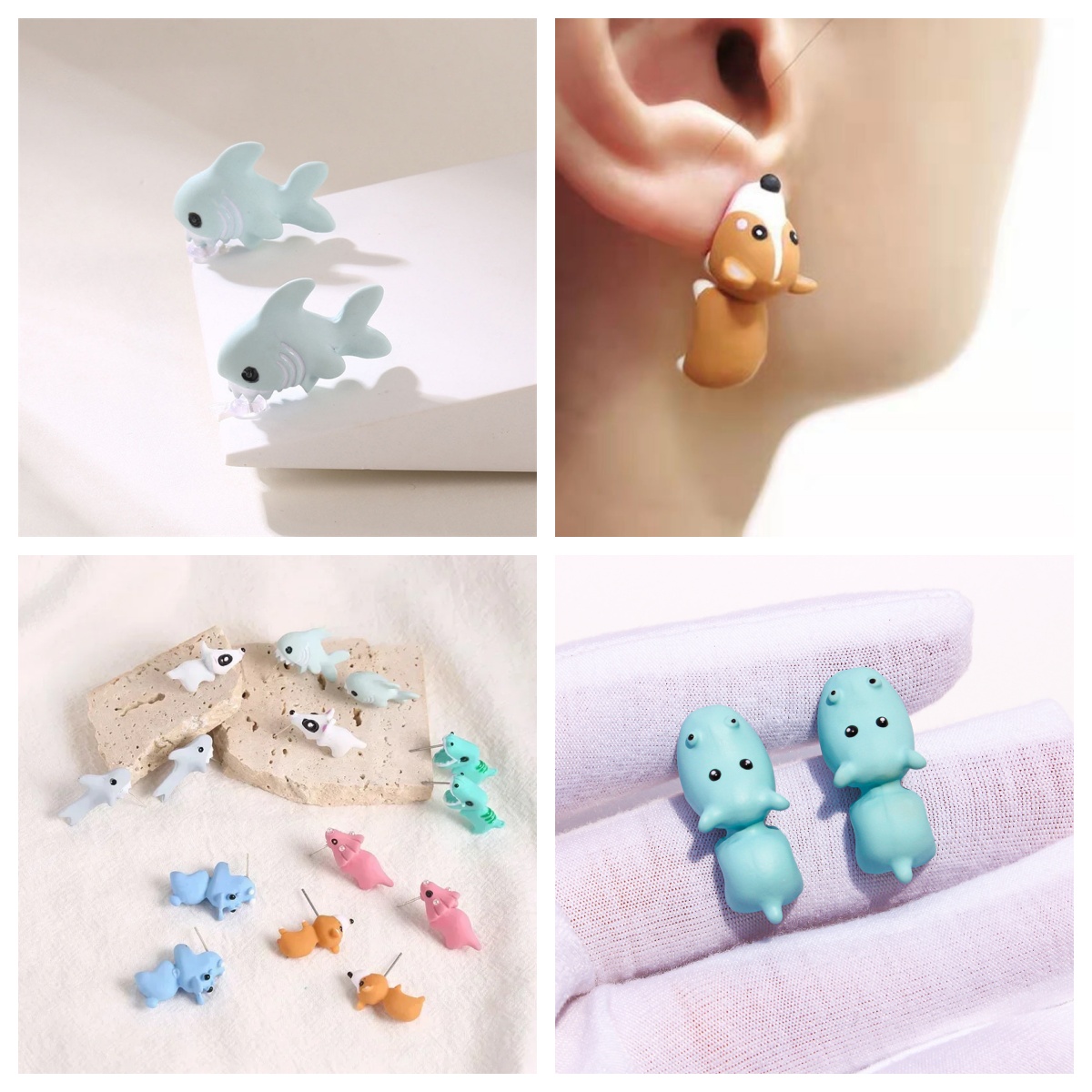 Cartoon Animal Resin Earrings  - Women'S Fashion Earrings avis et prix
