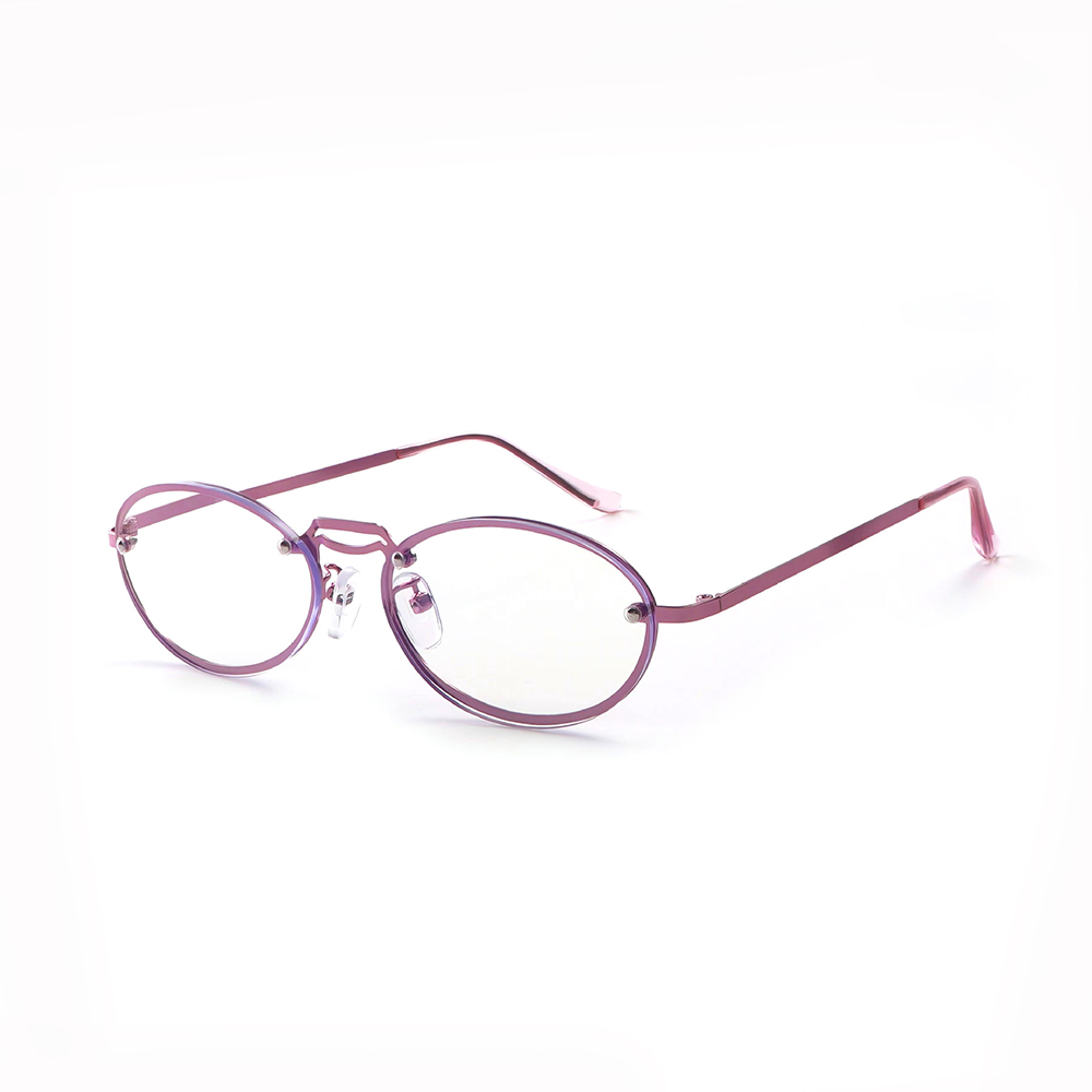 Women's Oval Purple Anti Blue  - Women'S Fashion Glasses With Clear Lenses avis et prix