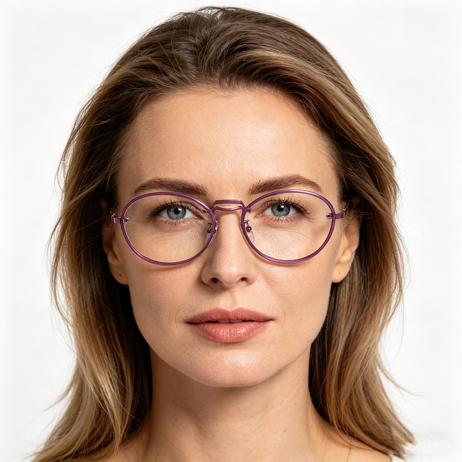 Women's Oval Purple Anti Blue  - Women'S Fashion Glasses With Clear Lenses avis et prix