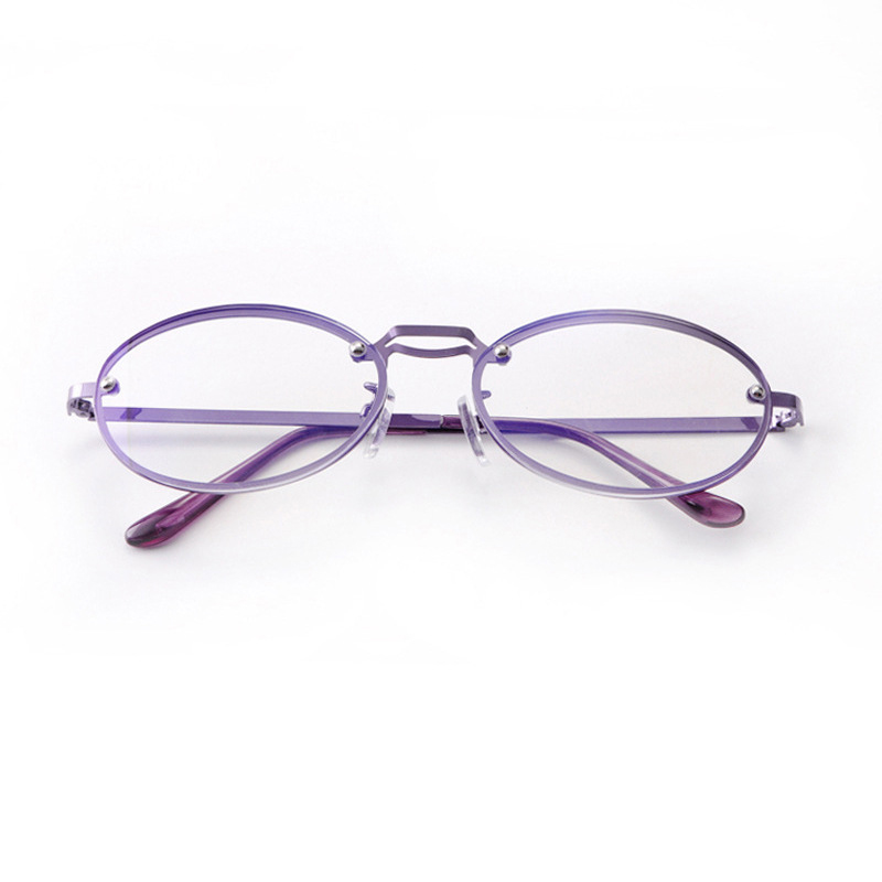 Women's Oval Purple Anti Blue  - Women'S Fashion Glasses With Clear Lenses avis et prix