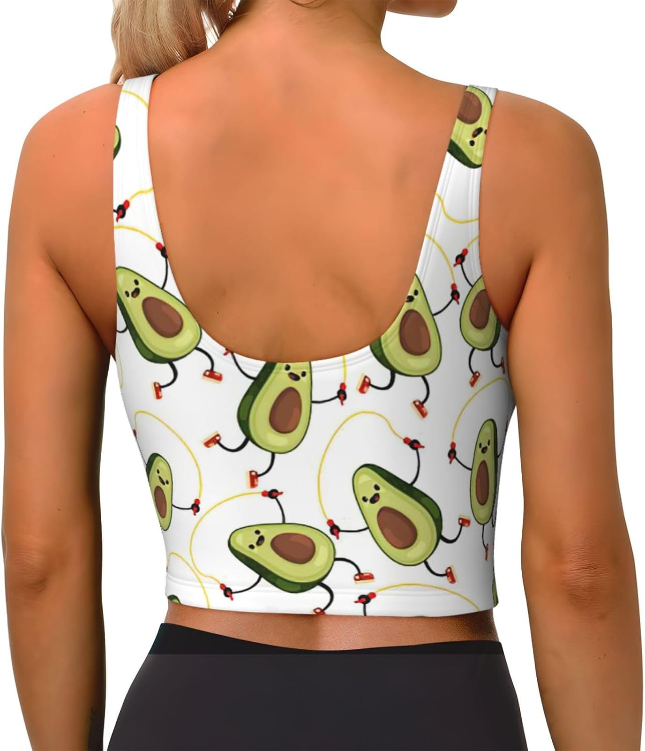 Funny Cartoon Avocados Print L - Women Fashion Vest avis et prix