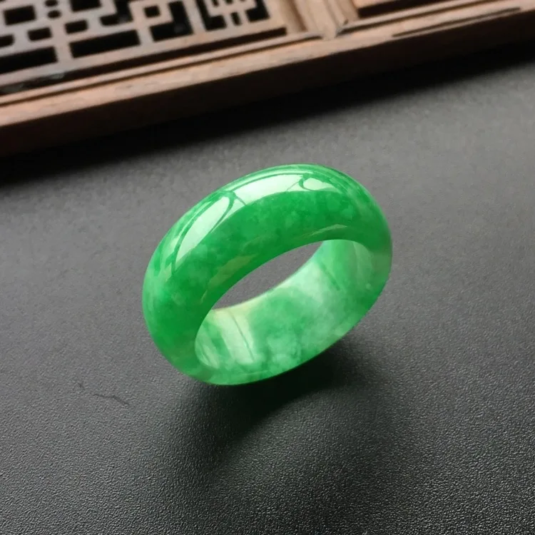 Natural Green Jade Ring Jadeit - Women Fashion Jewellery avis et prix