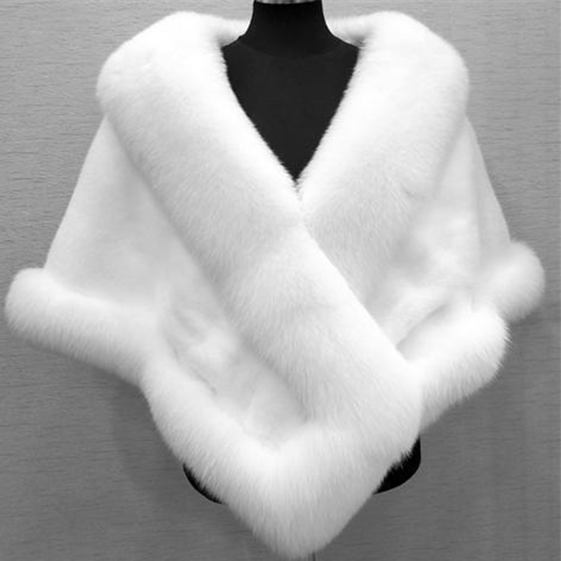 Women Winter Faux Mink Fox Fur - Women'S Fashion Poncho avis et prix