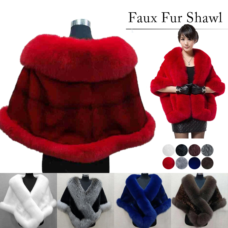Women Winter Faux Mink Fox Fur - Women'S Fashion Poncho avis et prix