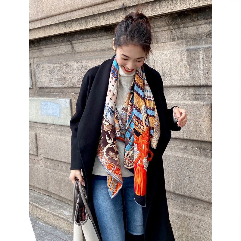 Japan Samurai Silk Wool Scarf  - Women Fashion Japan avis et prix