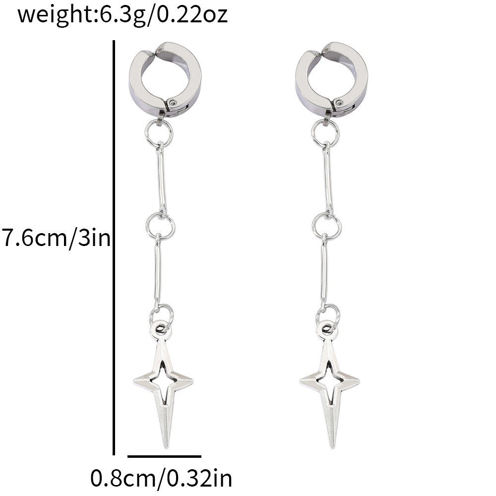 Gothic Jewelry Cross Star Drop - Women'S Fashion Earrings avis et prix