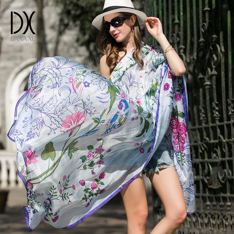 DANA XU Silk Head Scarves Musl - Women'S Fashion Poncho avis et prix