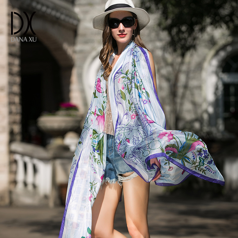 DANA XU Silk Head Scarves Musl - Women'S Fashion Poncho avis et prix
