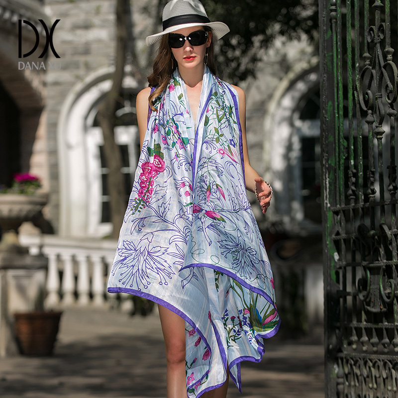 DANA XU Silk Head Scarves Musl - Women'S Fashion Poncho avis et prix