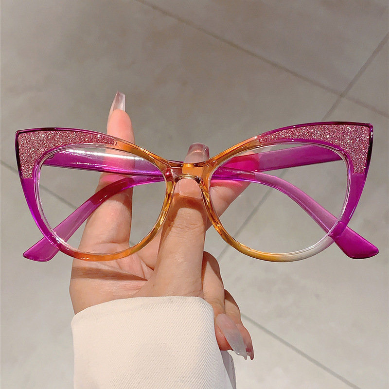 Sweet Girl Gradient Glitter Ca - Women'S Fashion Glasses With Clear Lenses avis et prix