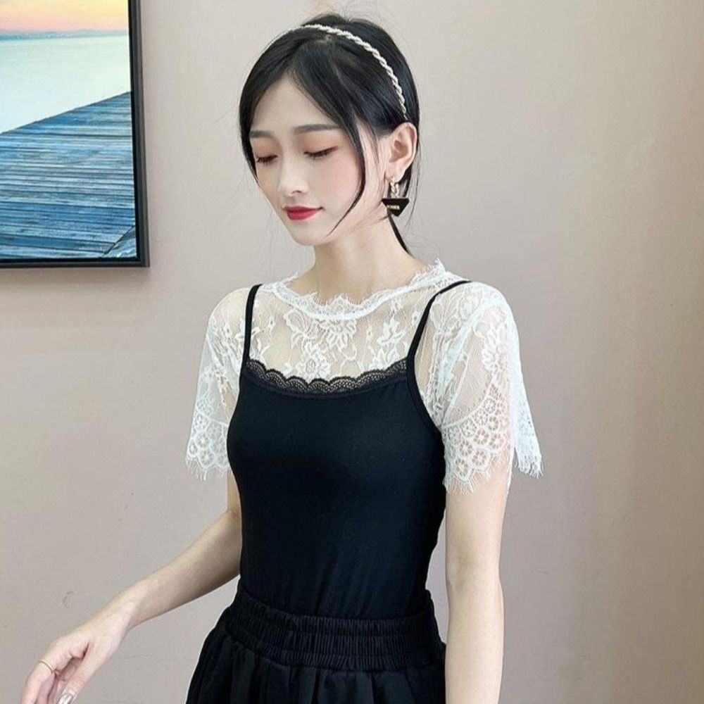 Female Lace Lace Shawl White B - Women'S Fashion Poncho avis et prix