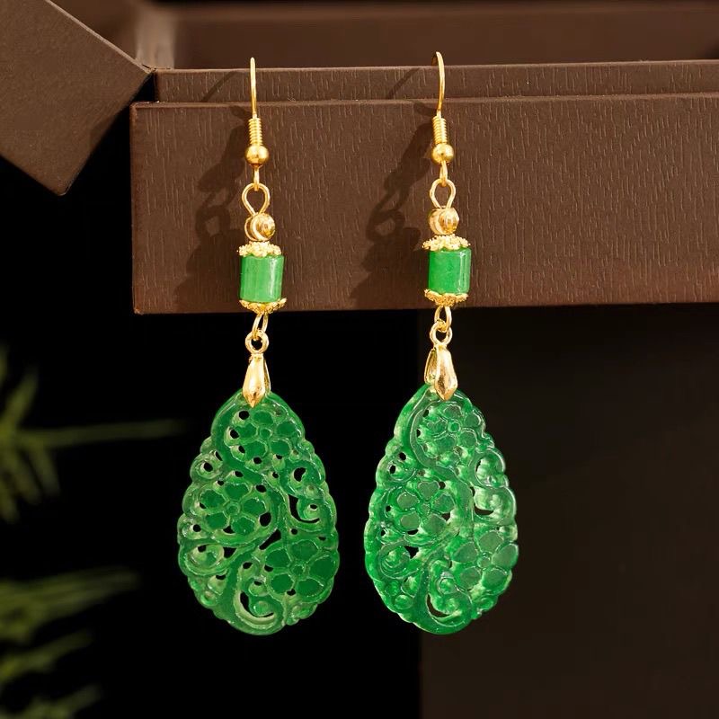 925 Silver Natural Green Jade  - Women Fashion Jewellery avis et prix