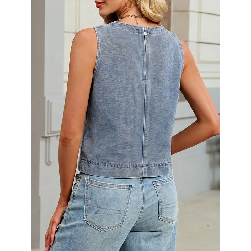 Benuynffy Casual Round Neck De - Women Fashion Vest avis et prix