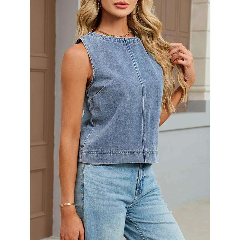 Benuynffy Casual Round Neck De - Women Fashion Vest avis et prix