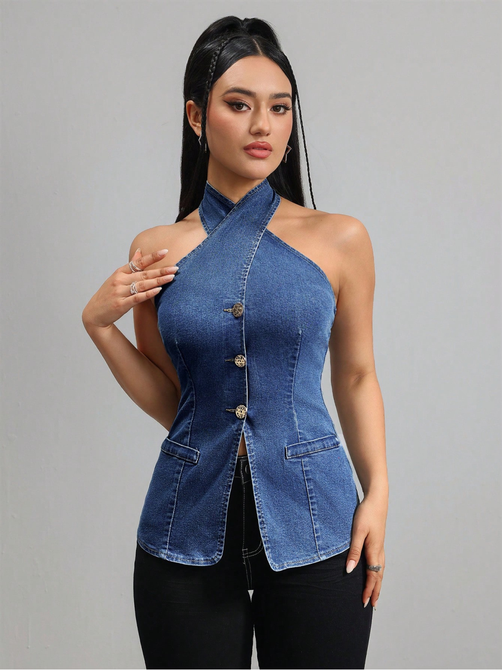 2026 new neck hanging sleevele - Women Fashion Vest avis et prix