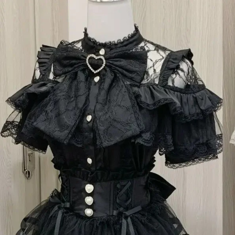 Lolita Bow Decor Blouse Subcul - Women Fashion Japan avis et prix