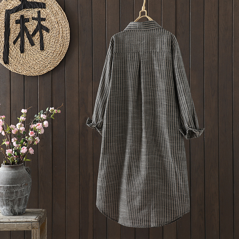 Cotton Linen Striped Shirt Dre - Women'S Fashion Labels avis et prix