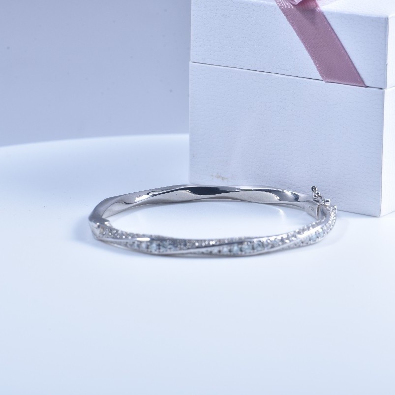 s925 Sterling Silver Bangle fo - Women Fashion Jewellery avis et prix