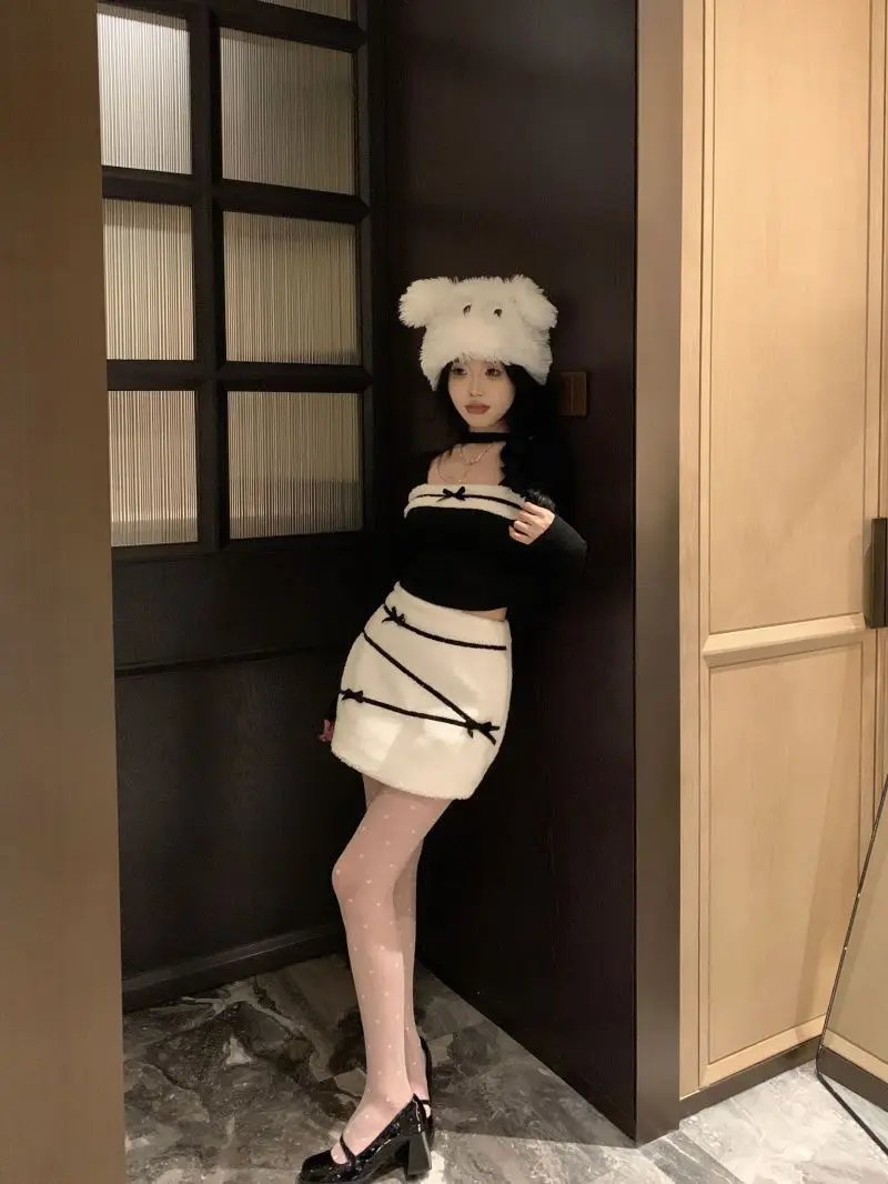 Winter Vintage Knitted New Two - Women Fashion Japan avis et prix