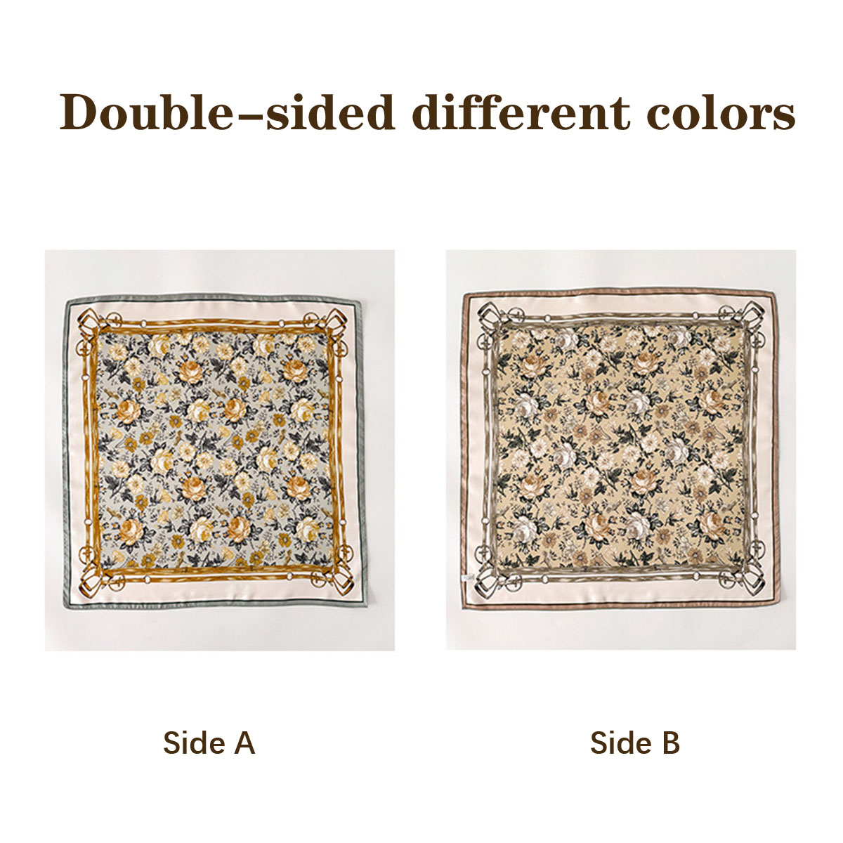 100% Real Silk Square Scarf Su - Women'S Fashion Poncho avis et prix