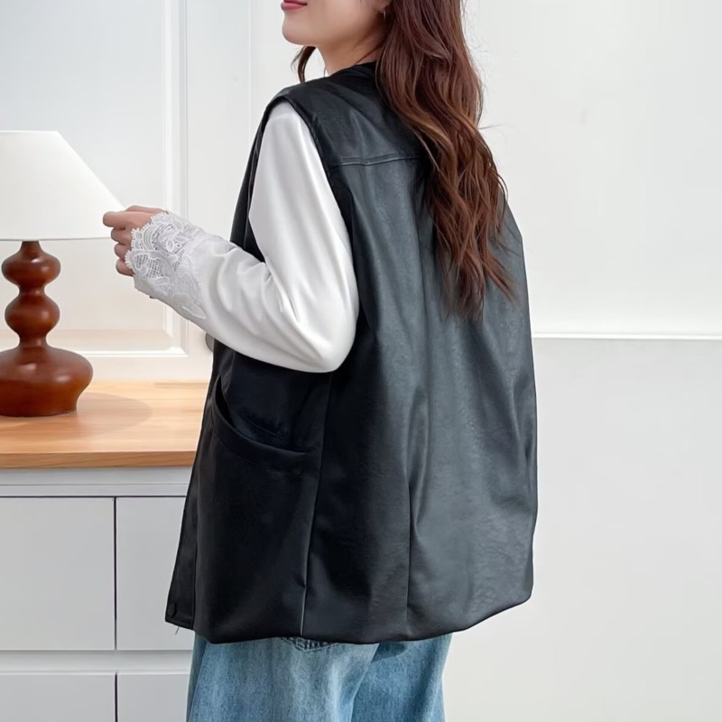 Fashion Plus Size Women's Leat - Women Fashion Vest avis et prix