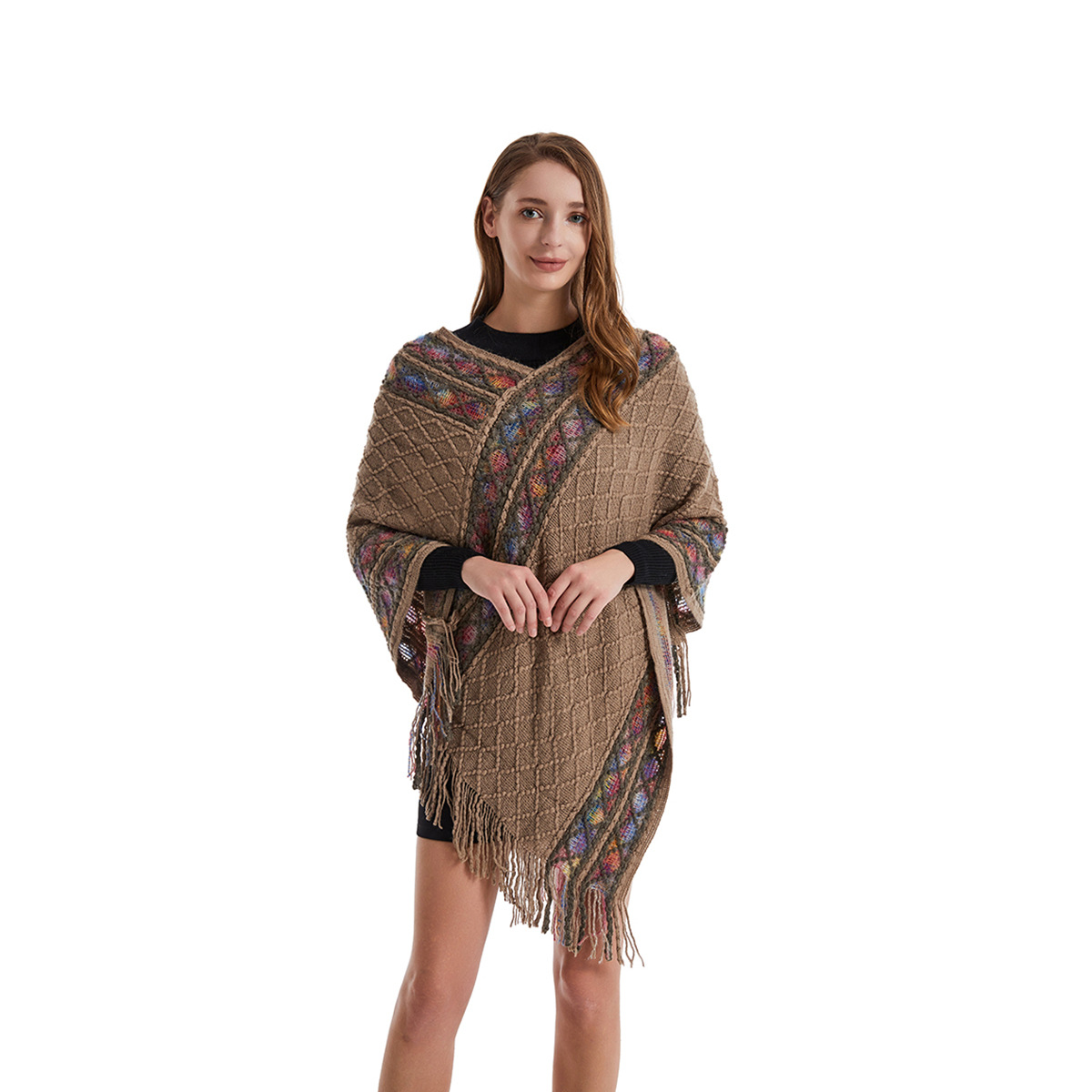 Women Spring Autumn Poncho Uni - Women'S Fashion Poncho avis et prix