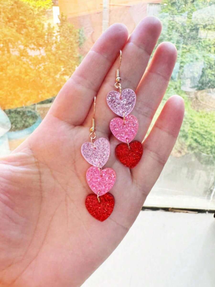 1 Pair Fashionable Acrylic Hea - Women'S Fashion Earrings avis et prix